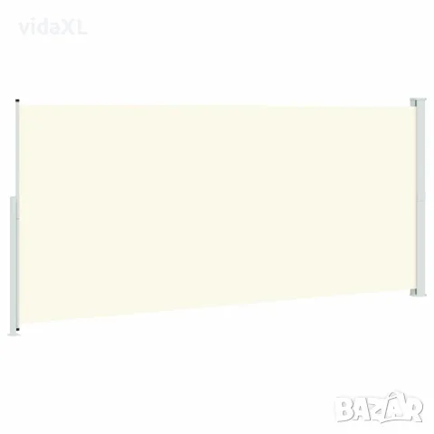 vidaXL Прибираща се дворна странична тента, 220x514 см, кремава, снимка 6 - Огради и мрежи - 56146624
