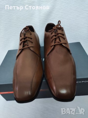 Стилни мъжки обувки от естествена кожа ROCKPORT by ADIDAS №43, снимка 2 - Официални обувки - 35661690