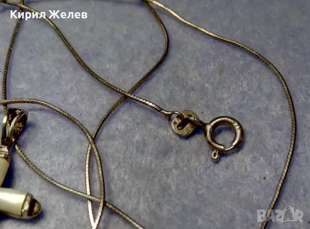 КРАСИВО СЕДЕФЕНО СРЕБЪРНО КРЪСТЧЕ с НЕЖНА СРЕБЪРНА ВЕРИЖКА СРЕБРО 925 ФИНА РЪЧНА РАБОТА 26898, снимка 9 - Колиета, медальони, синджири - 50337503