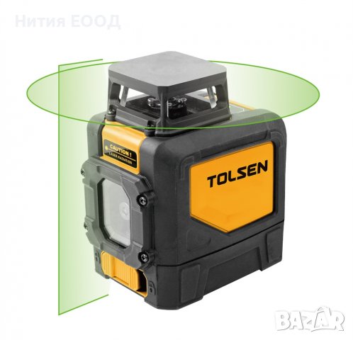 Лазарен нивел Tolsen Industrial, обхват 30 метра, зелен лъч