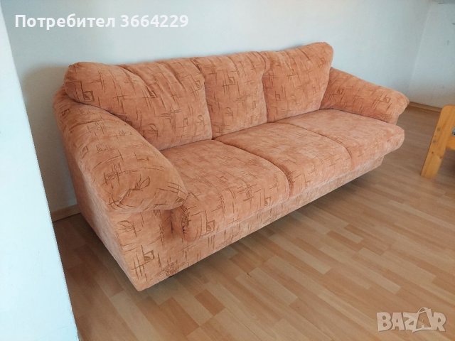 Канапе/диван, разтегателен, с три меса за сядане., снимка 2 - Дивани и мека мебел - 41624351