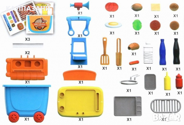 Количка за барбекю Bowa - 33 части 8740, снимка 3 - Други - 36182318