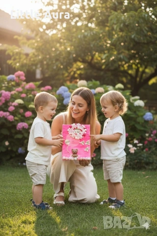 Изцяло ръчно изработени! Бебешки картини -визитки, подходящи за изписване, кръщене