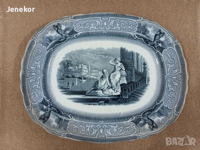 Много старо плато L.G. Edwards., снимка 5 - Антикварни и старинни предмети - 40806815