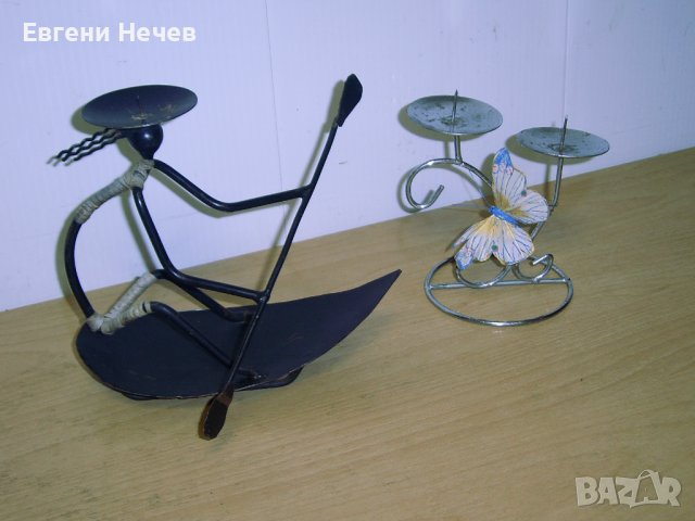 2 - БРОЯ    МЕТАЛНИ    СВЕЩНИЦИ   ЗА   ПО   1  и  2бр.    СВЕЩИ- ХУДОЖЕСТВЕНА   ИЗРАБОТКА, снимка 6 - Други стоки за дома - 41857156