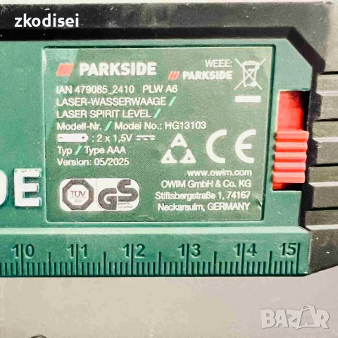 Лазерен нивел PARKSIDE PLW A6, снимка 3 - Измервателни инструменти - 53693862
