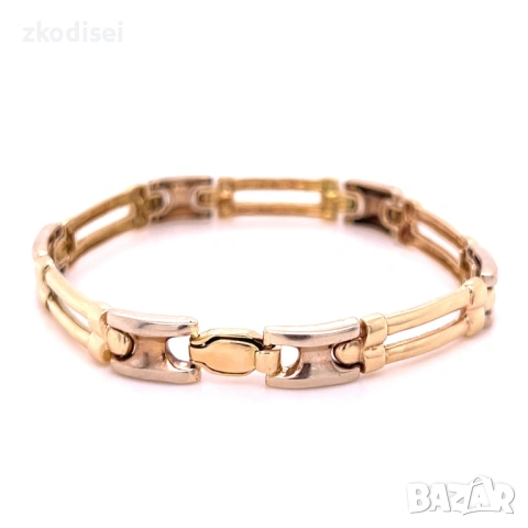 Златна дамска гривна 13,98гр. 17,0см. 14кр. проба:585 модел:36358-1, снимка 2 - Гривни - 53072327