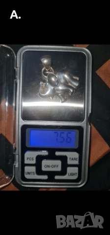 Сребърно слонче за късмет, снимка 2 - Колиета, медальони, синджири - 52929017