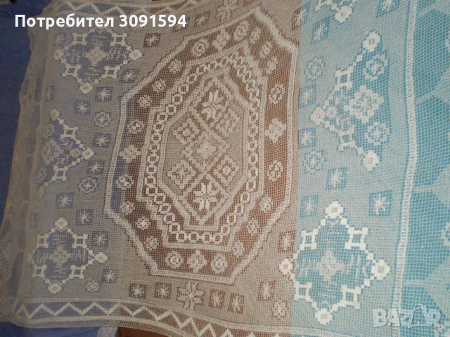 Винтич ръчно плетена покривка за легло филе дантела, снимка 7 - Антикварни и старинни предмети - 48184755