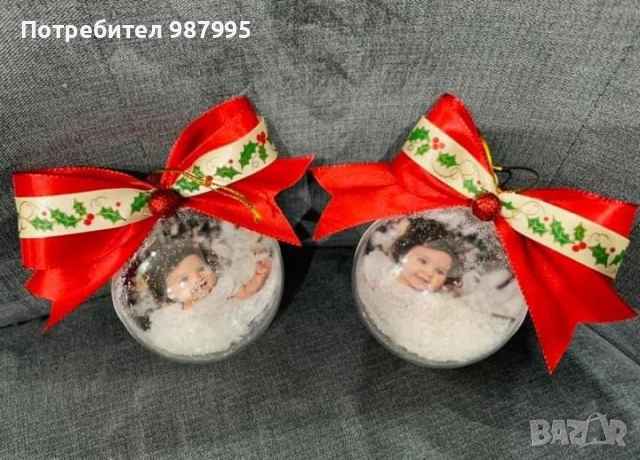 Коледна топка със снимка, снимка 4 - Декорация за дома - 52261851
