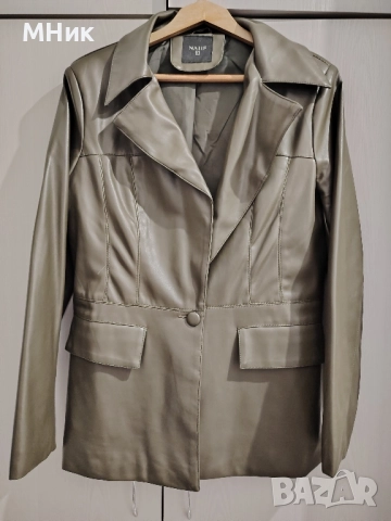 Дамско сако, еко кожа, снимка 5 - Якета - 51514133