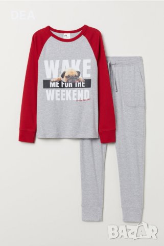 Пижама сиво-червена HM 170см-20лв.НОВА, снимка 1