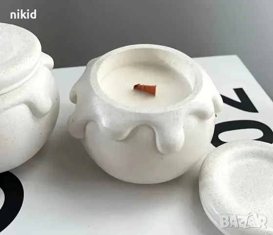 3D Буркан с капачка 2 части силиконов молд форма смола гипс, снимка 6 - Форми - 55838186