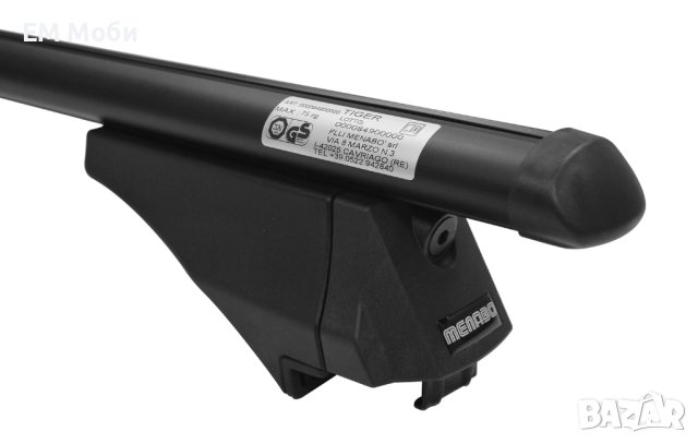 Алуминиеви греди MENABO Tiger черни за стандартен и плътен рейлинг, снимка 5 - Аксесоари и консумативи - 44398376