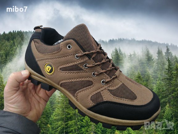 Мъжки маратонки с гумено директно излято ходило в кафяво, мод.01- CAIDAI, снимка 2 - Спортни обувки - 44279184