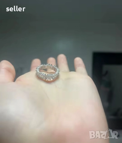 Дамски пръстен с кристали , снимка 2 - Пръстени - 51976087