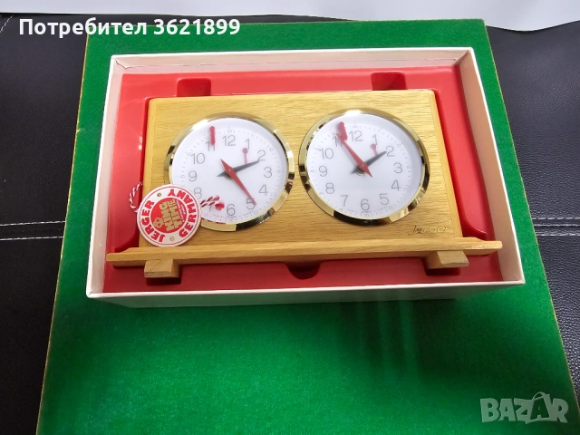 Стар механичен шахматен часовник , снимка 4 - Антикварни и старинни предмети - 53468882