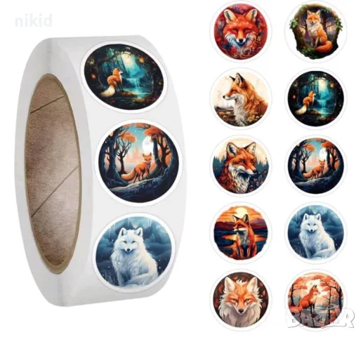 100 бр Лисица малки самозалепващи лепенки стикери ръчна изработка подарък