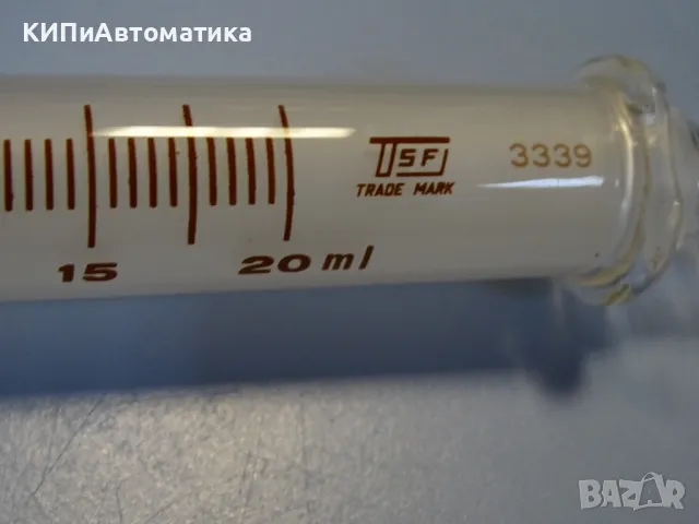 стъклена спринцовка TSFJ TOYO 20CC Hard Glass Syringe Barrel 20ml, снимка 3 - Лаборатория - 49282527