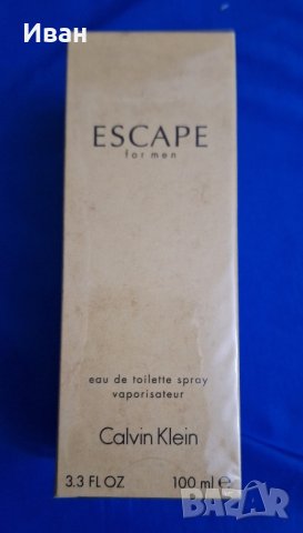 Calvin Klein Escape for men 100ml. 3.3Fl OZ, снимка 1 - Мъжки парфюми - 42237164