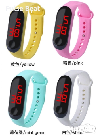 Детски LED часовник-гривна с 1 бърз бутон за управление WW14, снимка 2 - Детски - 52066919