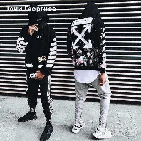 Off-White суичър (Hoodie) M-L размер, снимка 5 - Суичъри - 53845828