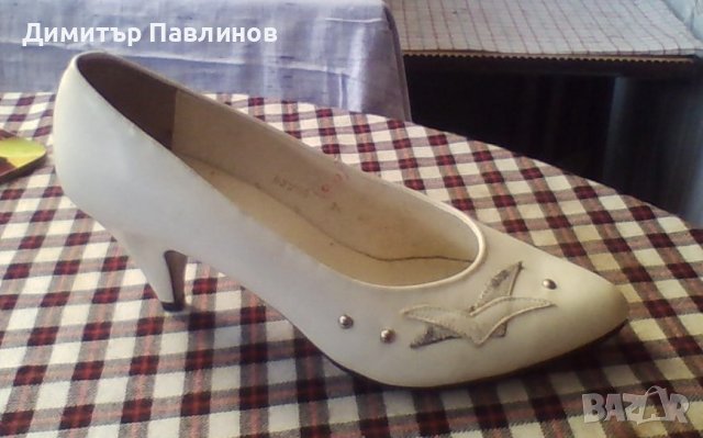 Дамски обувки ,естествена кожа  ,цвят бял и черен ,нови , снимка 8 - Дамски елегантни обувки - 41842631