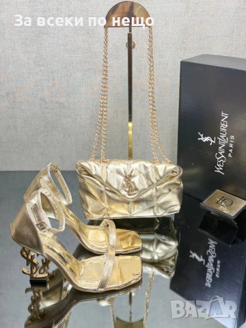 Yves Saint Laurent Дамски Сандали На Ток - Налични Различни Цветове Код SK976, снимка 8 - Сандали - 53730423