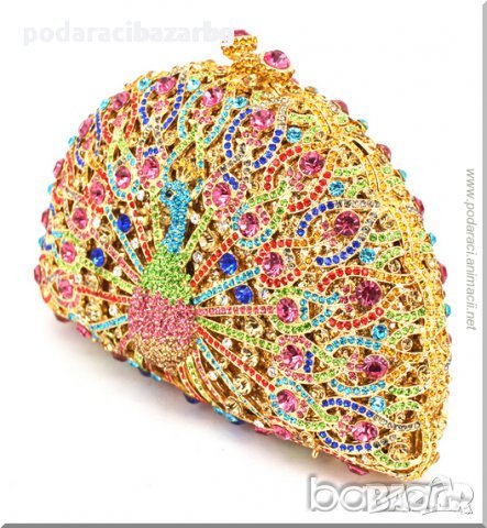  ЛУКСОЗЕН ПОДАРЪК! ПАУН, ЧАНТА – БИЖУ! РАЗЛИЧНИ ЦВЕТОВЕ!    , снимка 3 - Чанти - 33874206