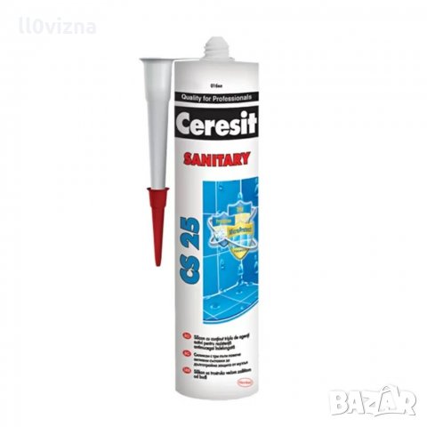 CERESIT CS 25 - САНИТАРЕН СИЛИКОН ПРОЗРАЧЕН / БЯЛ 280мл.
