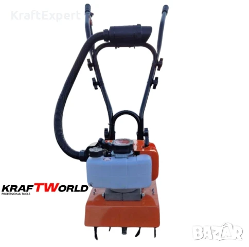 Бензинов Мулти Култиватор KraftWorld – Двутактова Мини Мотофреза, снимка 5 - Градинска техника - 50549313