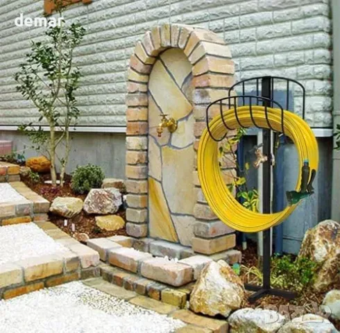 Свободностояща метална стойка Artigarden за градински маркуч до 45 м, снимка 3 - Други - 55780723
