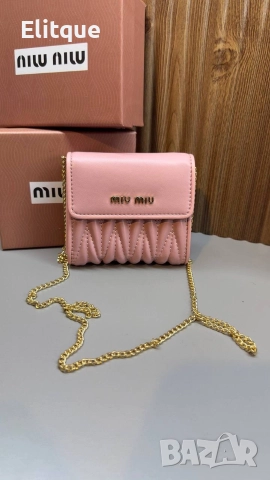 чанта / портмоне miu miu в кутия  от естествена кожа , снимка 3 - Чанти - 52940421