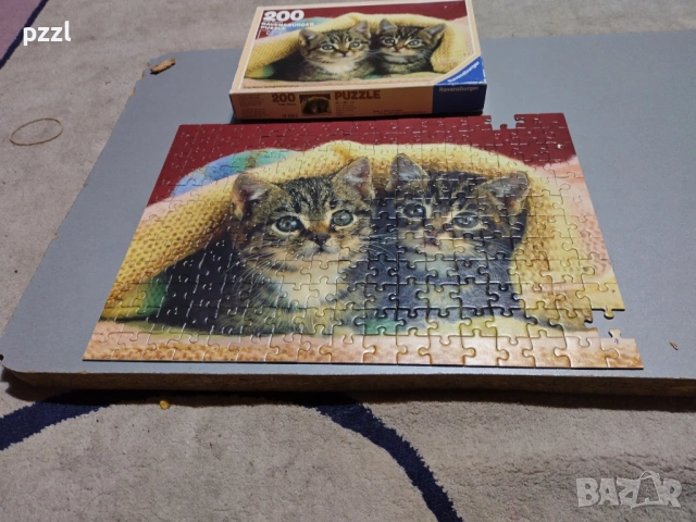 Пъзел "Kittens” Ravensburger 1986г. 200 части, снимка 3 - Пъзели - 53139455