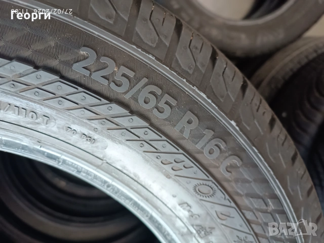 2бр. всесезонни гуми 225/65/16C Continental, снимка 5 - Гуми и джанти - 53672048