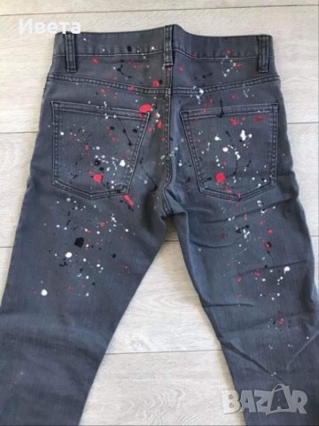 Дамски дънки напръскани с боя, снимка 2 - Дънки - 38794816