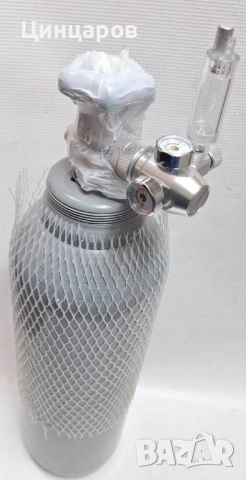 Аквариум Co2 Бутилка и регулатор единично обдухване