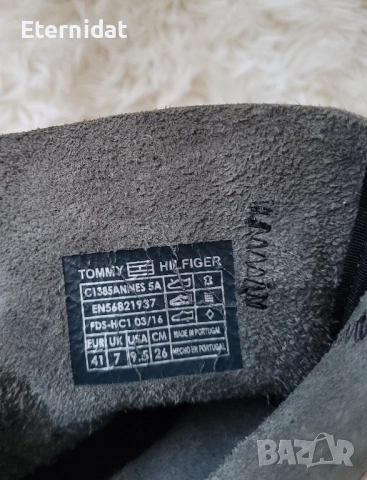 Черни боти ЕСТЕСТВЕНА кожа TOMMY HILFIGER , снимка 4 - Дамски боти - 51807809