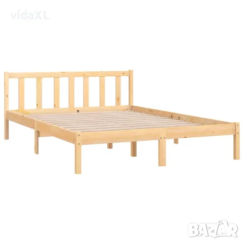 vidaXL Рамка за легло, бор масив, 160х200 см, снимка 3 - Спални и легла - 56147803