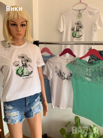 Бяла тениска Only , снимка 8 - Тениски - 41224545