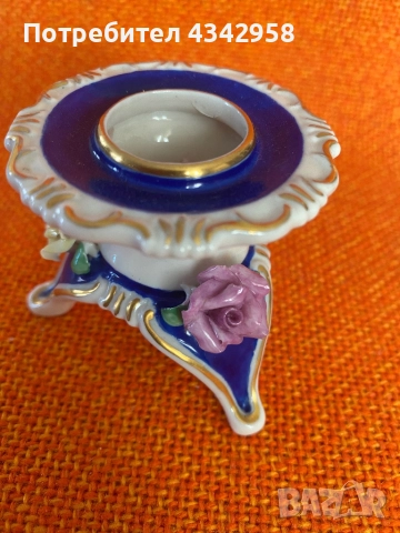 Vintage Frankenthal Dresden.1920 г. Античен свещник., снимка 7 - Антикварни и старинни предмети - 51691956