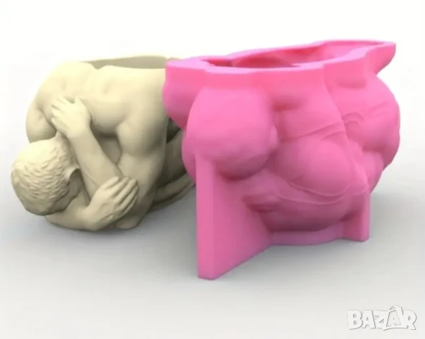 Молд кашпа гол мъж, снимка 2 - Форми - 50853411