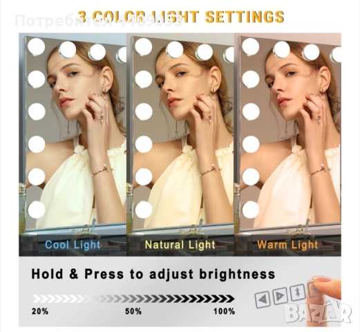 Козметично огледало FENCHILIN, снимка 4 - Огледала - 52013586