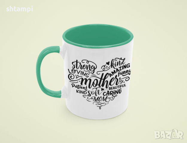 Чаша Heart Mother Words 1,Любов,Подарък,Рожден Ден,Изненада,Мама,Майка,Обич,Празник,, снимка 3 - Чаши - 36342479