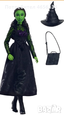 кукла от филма Злосторница Wicked -Глинда Glinda или Elphaba, снимка 4 - Кукли - 52732359