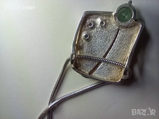 Сребърно колие с циркони сребро 925, снимка 7 - Колиета, медальони, синджири - 48032352