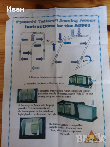 Анекси за форселти на каравани. (допълнителна стая) за форселти с марка Piramid, снимка 4 - Палатки - 44798168