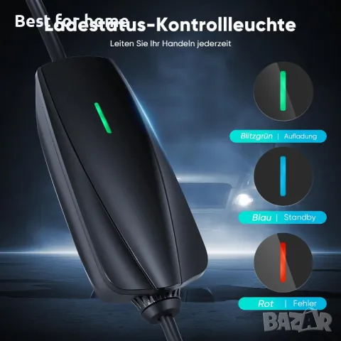 Зарядна станция Type2 за електромобили с WiFi Bluetooth управление, 6 м FNRIDS, снимка 3 - Аксесоари и консумативи - 49349444