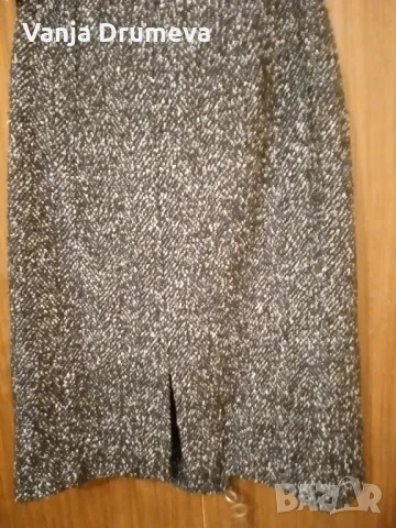 пола от вълнено букле с дълбока цепка , снимка 4 - Поли - 47939822