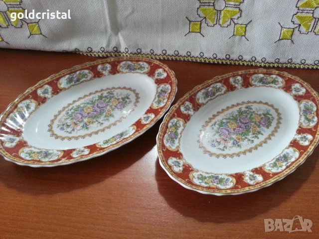 Български порцелан чинии и плато , снимка 3 - Антикварни и старинни предмети - 40780367